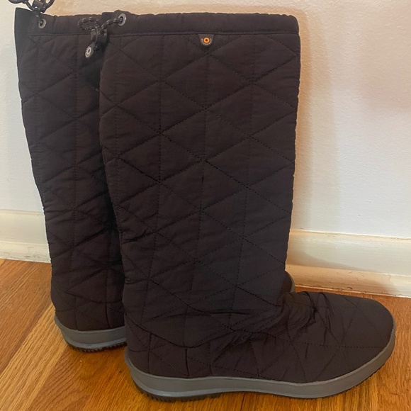 Bogs Quilted Tall Black Boots Size 9 - Picture 2 of 7